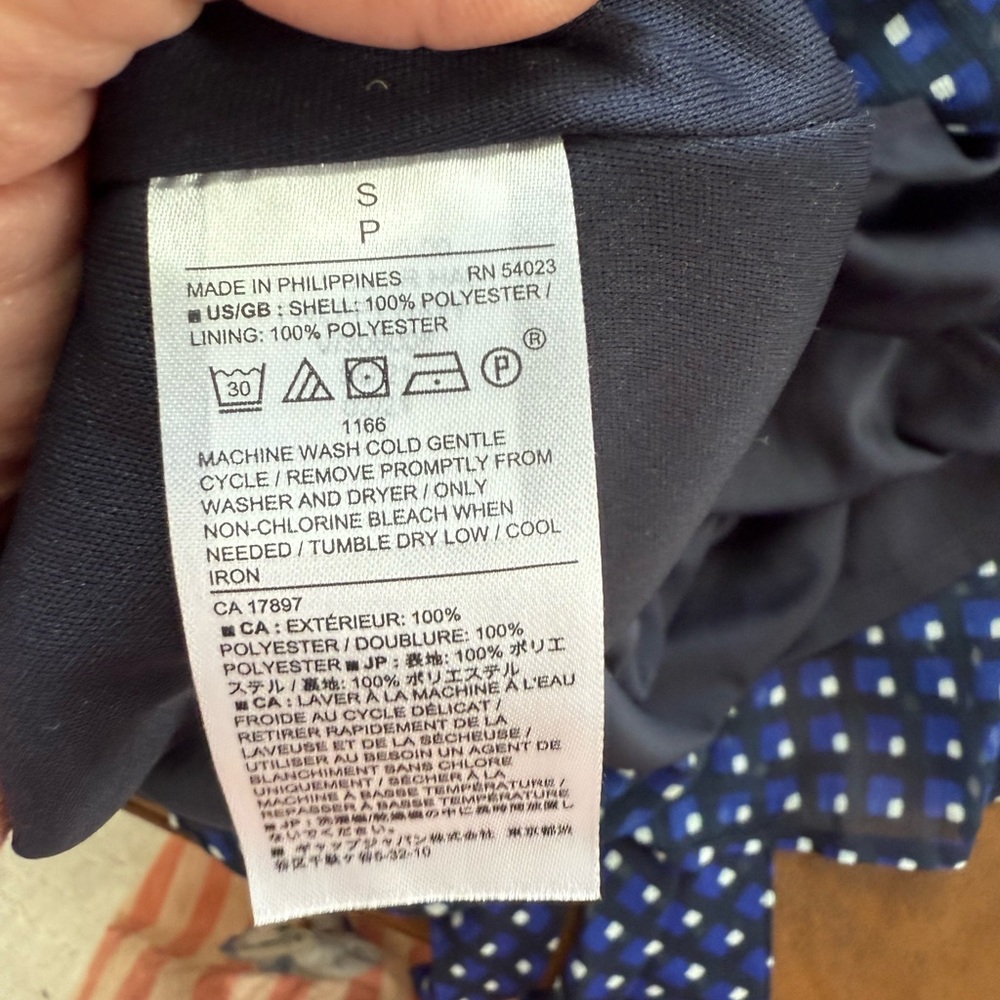 Banana Republic Navy Patterned Midi Dress - Picture 8 of 10